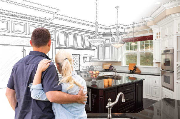 Custom kitchen cabinets installed in a Englewood home